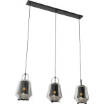 Kevin - suspension multiples - 3 lumi�re - l 120 cm - gris - art deco - �clairage int�rieur - salon i ...