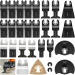 28pcs accessoires pour outils oscillants, professional lame outil multifonction kits coupe bois / mtal ...