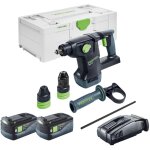 Festool ? marteau combin� sans fil 18v ? �nergie de frappe 2, 6 j ? moteur brushless ? 2x batteries 5, ...