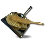 Kit brosse balayette et pelle inox ensemble de m�nage de luxe - quantit� x 1 - avec balayette 1 / 2 t�te ...