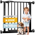 Kidiz barrire de scurit barrire d'escalier grille pour enfants grille pour animaux gris base