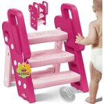 Kidiz� tabouret pour enfants marchepied pliable avec 3 marches tour d'apprentissage pliable de 18 mois ...