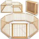 Kiduku barrire de scurit blanc parc bb xxl 7, 2 mtres, pliant, porte inclus,  8 pices, forme ...