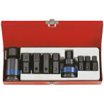 King tony - coffret 3 / 4 douilles a choc cles impact males 6 pans