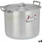 Kinvara marmite aluminium argent 10l 35, 5x24x28 cm 4 units