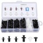 Kit 100pcs rivets plastique clip vis pour voiture intérieur porte panneau pare - chocs Kit 100pcs rivets plastique clip vis pour voiture intérieur porte panneau pare - chocs