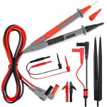 Kit de 11 c�bles de test pour multim�tre ? fils de test en silicone souple compatibles fluke, astroai, ...