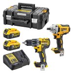 Dewalt - kit 2 outils xr 18v 5ah brushless perceuse visseuse percussion dcd791 + boulonneuse à chocs ... Dewalt - kit 2 outils xr 18v 5ah brushless perceuse visseuse percussion dcd791 + boulonneuse à chocs ...