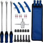 Kit de 25 pi�ces pour d�monter les pneus de motos, adapt� aux motos tout - terrain, tondeuses � gazon, ...