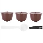 Kit de 3 capsules de caf� r�utilisables avec filtres rechargeables, compatible avec dolce gusto