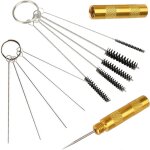 Kit 3 pi�ces pour nettoyage et r�paration a�rographe (brosses, aiguilles en acier inoxydable)