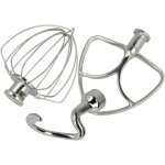 Kit de 3 pi�ces de rechange compatible avec kitchenaid ksm150, ksm150a robot culinaire - fouet, batteur ...