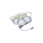 Kit de 3 spots led ronds encastrables sun - 3, 5 w - angle d'�clairage : 108� - couleur de la lumi�re ...