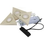 Kit de 3 spots led triangulaires - 12 v - 1, 8 w - angle d'�clairage : 60� - couleur de la lumi�re : ...
