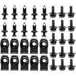 Kit de 35 boulons de fixation pour protection anti - �claboussures sous moteur, clips de fixation pour ...