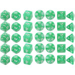 Kit de 35 d�s en plastique � motifs perle, chiffres blancs, d�s poly�driques pour jeux de soci�t�, �ducation, ...