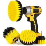 Kit de 4 brosses de nettoyage pour perceuse �lectrique ? nylon haute qualit� ? pour carrelages, briques, ...