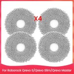 Kit de 4 lingettes de nettoyage pour aspirateur roborock qrevo s, qrevo slim et qrevo master. accessoires ...