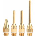 Kit de 4 pi�ces buse de pistolet � colle chaude en cuivre, buses interchangeables de diam�tre de filetage ...