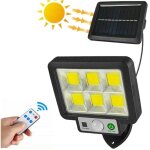 Kit 4pcs lampe solaire  led avec dtecteur de mouvement panneau spot 96 led cob t09