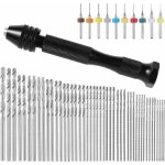Kit de 57 pi�ces mini perceuse � goupille ? forets en carbure de tungst�ne pour bois, plastique, fibre ...