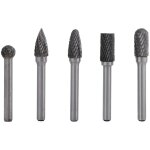 Kit de 5pcs fraises rotatives en carbure de tungstène double coupe tige 6mm tête 10mm outil dremel perceuse ... Kit de 5pcs fraises rotatives en carbure de tungstène double coupe tige 6mm tête 10mm outil dremel perceuse ...