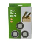 Kit 6 spots led encastrables au sol �58x9mm 0, 5w 12v - dc ip67 - blanc chaud