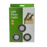 Kit 6 spots led encastrables au sol �58x9mm 0, 5w 12v - dc ip67