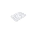 Kit de 8 seaux organisateurs cube pour tiroirs, plastique, transparent - emuca