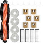 Kit accessoires pour xiaomi robot vacuum x20 + , 1 brosses principales, 6 brosses lat�rales, 4 filtres, ...