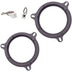 Kit adaptateurs montage enceintes haut - parleurs 16, 5 cm compatible avec renault, nissan, dacia, smart ...