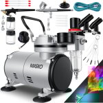 Kit arographe avec compresseur 4 bar incl. pistolets arographes pistolet  peinture kit complet tatouage ...