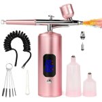 Kit a�rographe sans fil avec compresseur 38 psi - mini a�rographe cosm�tique rechargeable - d�coration ...