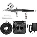 Kit d'arographe  sortie rglable 40psi kit de compresseur de brosse  double action pour peinture, ...