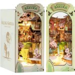 Kit d'angle de livre luo ying tiny house build diy mod�le adulte avec lumi�re led biblioth�que d�coration ...