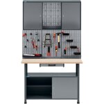 Kit d'atelier k�pper 14139, largeur 120 cm, �tabli, panneau perfor�, armoire suspendue