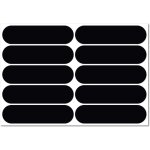 Kit d'autocollants r�tro r�fl�chissants noirs universels - autocollants pour casque, moto, v�lo, scooter. ...