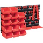 Kit de bacs de stockage et panneaux muraux 39 pices bote d'empilage systme de stockage d'outils garage ...