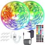 Jusch - kit de bande led rvb, 30 m�tres, contr�le de l'application bluetooth, avec 44 touches, smd 5050. ...