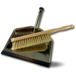 Kit brosse balayette et pelle inox ensemble de m�nage de luxe - quantit� x 1 - avec balayette droite