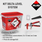 Rubi - kit de cales et croisillons delta level system dls 2 mm