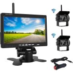 Kit cam�ra de recul sans fil syst�me, �cran lcd hd 7 pouces avec antenne, 2 x cam�ra de recul sans fil, ...