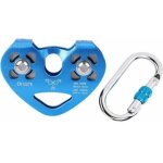 Kit de chariot � tyrolienne, mousqueton l�ger double tandem poulie d'escalade portable pour l'escalade ...