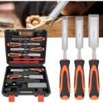 Kit de ciseaux � bois 10 pi�ces, jeu de 10 ciseaux � bois avec guide d'aff�tage, pierre � aiguiser et ...