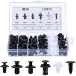 Kit de clips de fixation pour voiture - 6 types diff�rents de pinces de garniture de porte et clips d�coratifs ...