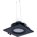 Kit collerette spot carr� 93x93mm (noir) + ampoule gu10 5, 4w + - blanc chaud