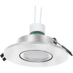 Kit collerette spot encastrable �110mm (argent) + ampoule gu10 - blanc froid