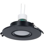 Kit collerette spot encastrable �110mm (noir) + ampoule gu10 - blanc froid