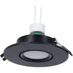 Kit collerette spot encastrable �110mm (noir) + ampoule gu10 - blanc froid