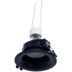 Kit collerette spot encastrable �86mm (noir) + ampoule gu10 5, 4w - blanc froid